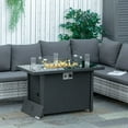 thumbnail image 2 of Outsunny Propane Fire Pit Table, 43" Outdoor Fire Table, Black, 2 of 9