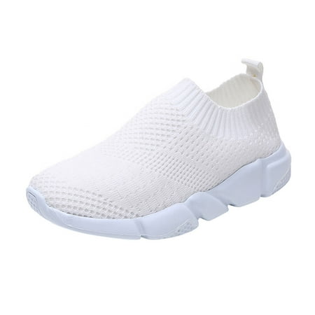 

Sneakers for Women Women Outdoor Mesh Shoes Casual Slip On Comfortable Soles Running Sports Shoes Womens Sneakers Net Surface White 38