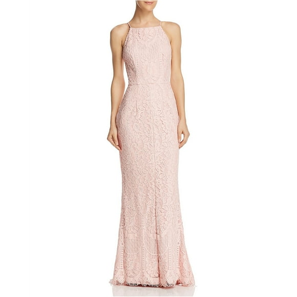 Aqua Womens Sleeveless Fit & Flare Dress, Pink, 4