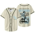 thumbnail image 2 of Hudson Westbrook Cowboy Merch Baseball Jacket Tee Summer Unisex Short Sleeve V-neck T-Shirts, 2 of 6