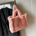 thumbnail image 6 of Fluffy Tote Bag for Women, Cute Fuzzy Tote Handbag Faux Fur Bag Furry Purse, 6 of 7