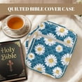 thumbnail image 6 of TSOVTHRID Daisy Floral Blue Print Bible Covers Church Bags, Quilted Bible Cases with Zipper Closure, Practical Carrying Book Case for Bibles Study, Gift for Christian, 6 of 7