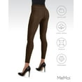 thumbnail image 6 of MeMoi Thin-Rib Slim-Cut Stretch Corduroy Leggings - Womens - Female, L-XL, Chocolate Brown, 6 of 12