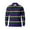 Purple, variant on Polo Shirts for Men Button Down Striped Casual Collared Long Sleeve Tops Fall Loose Fit Comfy Breathable T Shirts for Man
