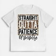 thumbnail image 2 of Straight Outta Patience" Mom Life Tee - Leopard Graphic Country Shirt | Short Sleeve Print Top for Moms, 2 of 6