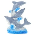 thumbnail image 5 of IDEANATEGRATE 3Set Resin Dolphin Figurine Mini Dolphin Statue for Aquarium Owners and Ocean Enthusiasts, 5 of 8