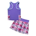 thumbnail image 2 of Sholeno Kids Girls Athletic 2 Pcs Tennis Golf Dress Outfits Racerback Tank Top with Bottom Skorts Set Purple 8, 2 of 7