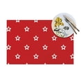 thumbnail image 4 of LNWH Red Patriot Stars Flag Pattern Placemats, 4 PCS Heat Resistant Washable PVC Table Mats, 18"x12", 4 of 6