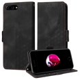 thumbnail image 2 of ELEHOLD For iPhone 8 Plus/7 Plus Leather Wallet Phone Case, Embossed Diamond Folio Flip Cover, Card Holder Cash Slot, Stand Support, Wrist Strap Lanyard -Black, 2 of 10