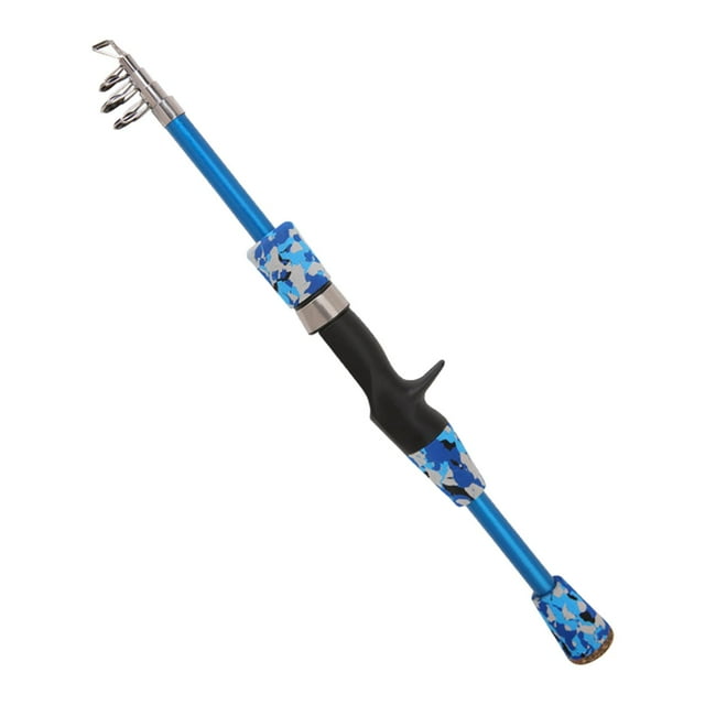 Telescopic Fishing Rod Durable Lightweight Casting Fishing Rods Fishing Pole 1.3m Blue