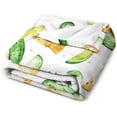 thumbnail image 3 of Watercolour Avocado Tortilla Blanket Microfiber Ultra Soft Fuzzy Flannel Cute Throw Blanket for Couch Bed Living Room Comfortable Warm Lightweight All Season Style-28, 3 of 7