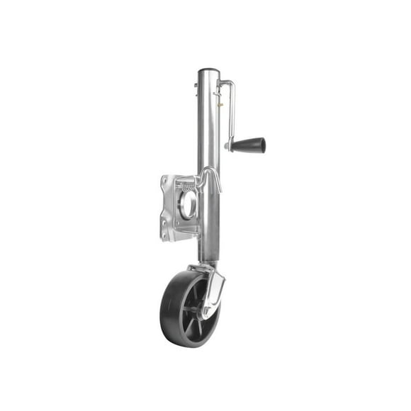 Blue Dog Marine Cric de remorque de bateau avec roue, cric de remorque pivotant robuste de 1 500 lb – élévateur de 10", cric de langue de remorque ou camping-car de levage, remorque, yacht