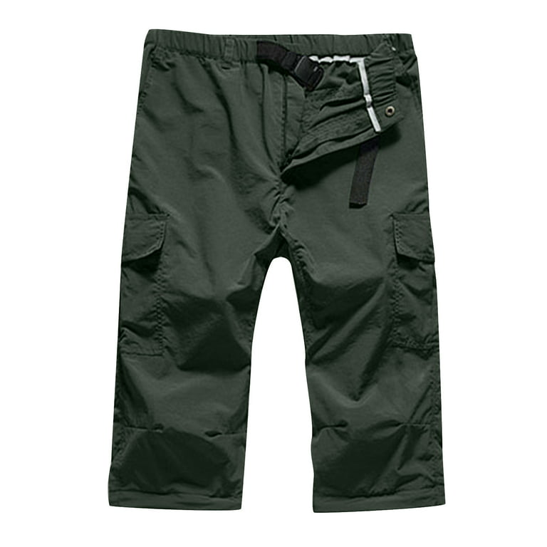 Mens Quick Dry Hiking Pants to Shorts Zipper Detachable Tactical Cargo  Pants Outdoor Travel Camping Fishing Pants 
