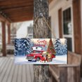 thumbnail image 4 of Santa is Coming Shih Tzu Merry Christmas Xmas Noel Truck Tree Landscape Wood Sign Lion Dog Lover Gifts Hanging Wall Home Decor - 02023, 4 of 5