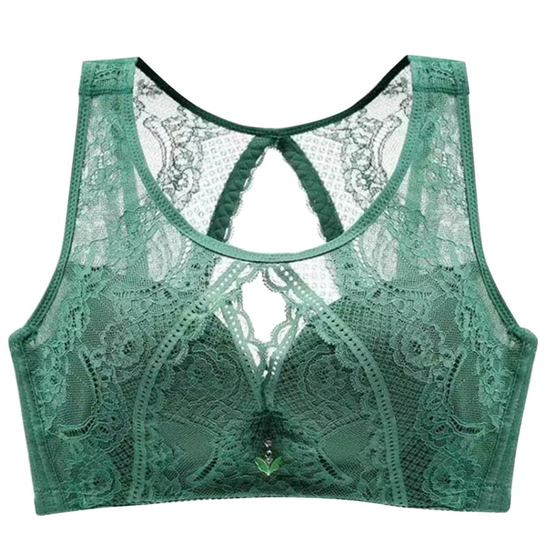 Aayomet Bras For Women Underwire Demi Bra, Push-Up Bra with Wonderbra  Technology, Smoothing Lace-Trim Bra with Push-Up Cups,Green 40/90C - Walmart .com
