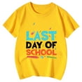 thumbnail image 3 of Hiijoy Little Girls Last Day of School T Shirt Letter Print Short Sleeve Round Neck Tshirt, 3 of 3
