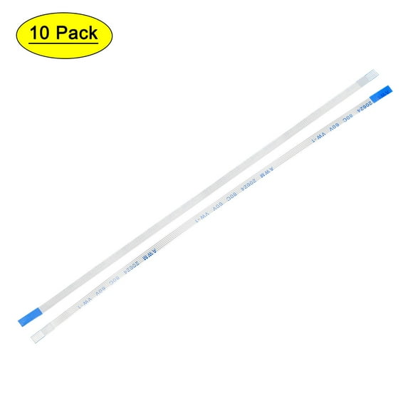 Unique Bargains 5pins Flexible Flat Cable FPC FFC B Type Ribbon Cable PE White 10Pcs