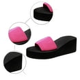 thumbnail image 4 of Slippers for Women,Ladies Shoes Summer Fashion Beach Sandals Nesh Elastic Band Wedge Sandals,Womens Slippers,Green,6.5, 4 of 4