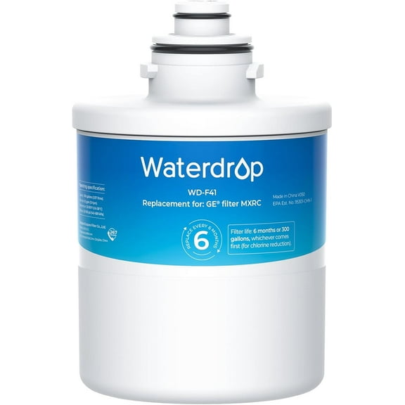 Waterdrop MXRC Replacement for GE® MXRC, FXRC, FXRT, HXRC, 9905, 46-9905 & 1E1013 Refrigerator Water Filter, 1 Pack