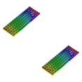 thumbnail image 1 of Injueey Paquete de 117 teclas de teclado mecánico para juegos, teclado PBT de ajuste universal, teclas de curva aerodinámica, piezas de Negro 2Conjunto, 1 of 6