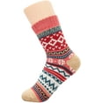 thumbnail image 4 of Zando 5 Pairs Womens Wool Socks Winter Fuzzy Socks Thick Soft Warm Knit Cozy Themal Causal Sock Crew Casual Socks US 5-10, 4 of 6
