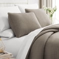 thumbnail image 4 of Oversized Square Stitched Solid Embroidered 3-Piece Quilt Set by Southshore Fine Linens, 4 of 6