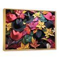 thumbnail image 2 of Designart "Tropical Plants Vibes with Cowboy Hat" Fashion Framed Wall Art - Glam Pink Fashion Accessories Entryway Framed Wall Art, 2 of 6