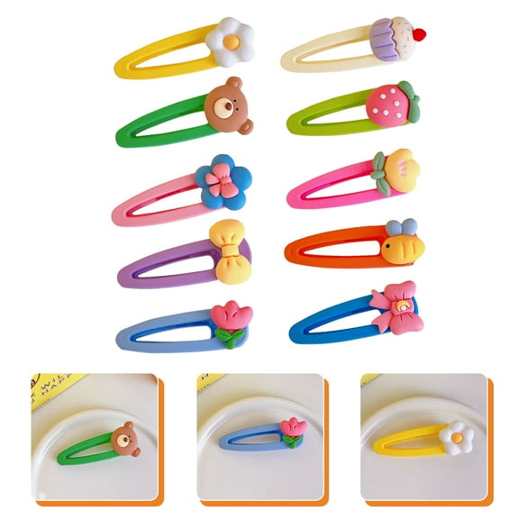 UPKOCH 10Pcs Cute Hair Barrettes For Little Girls Hair Decoration Assorted Color