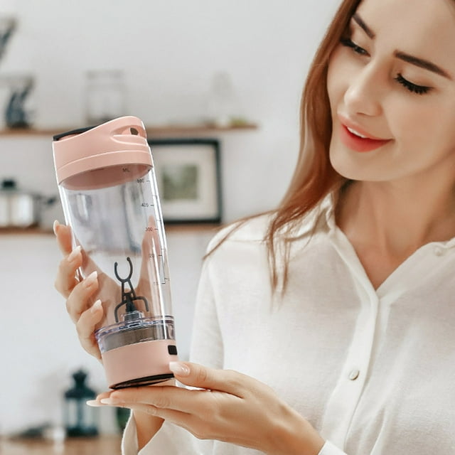 SuoKom Bouteille Shaker Électrique, Bouteille 500Ml Blend-Er, Bouteille Sha-Ke, Gobelet à Rotation Automatique Portable, Bouteille de Mélange de Protéines