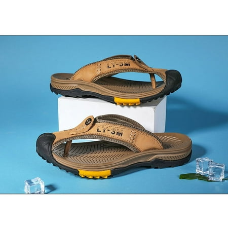 

Mens Flip Flop Thong Sandals Indoor and Outdoor（Size 6.5-10.5Men）