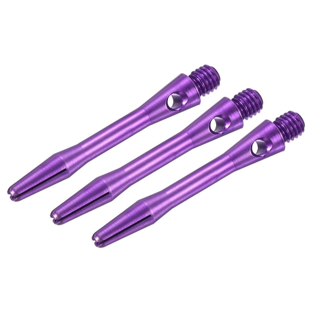 Uxcell 35mm Dart Shafts, Medium 2BA Thread Aluminum Dart Stems - 3 Pack (Purple)