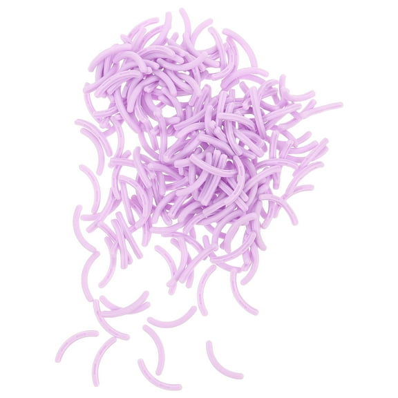 KALLORY 200pcs Soft Eyelash Curler Refill Pads Violet Color Portable Eyelash Curling Accessories for Women