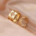 thumbnail image 3 of Conjunto de anillos abiertos ajustables Sunnimix bohemio oro 2 piezas, 3 of 7