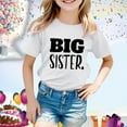 thumbnail image 2 of BOOMNY Baby Girls Tshirts Short Sleeve Casual Big Sister Letter Printed T Shirts Lightweight Loose Summer Shirt Tops Lovely Girl's Tees, 2 of 4