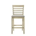 thumbnail image 3 of Cream Counter Height 5PC Dining Set | Square Wood Table & Upholstered Chairs | Contemporary Style for Dining Room | Seats 4 | 35.4"W | Rustic Transitional, 3 of 7
