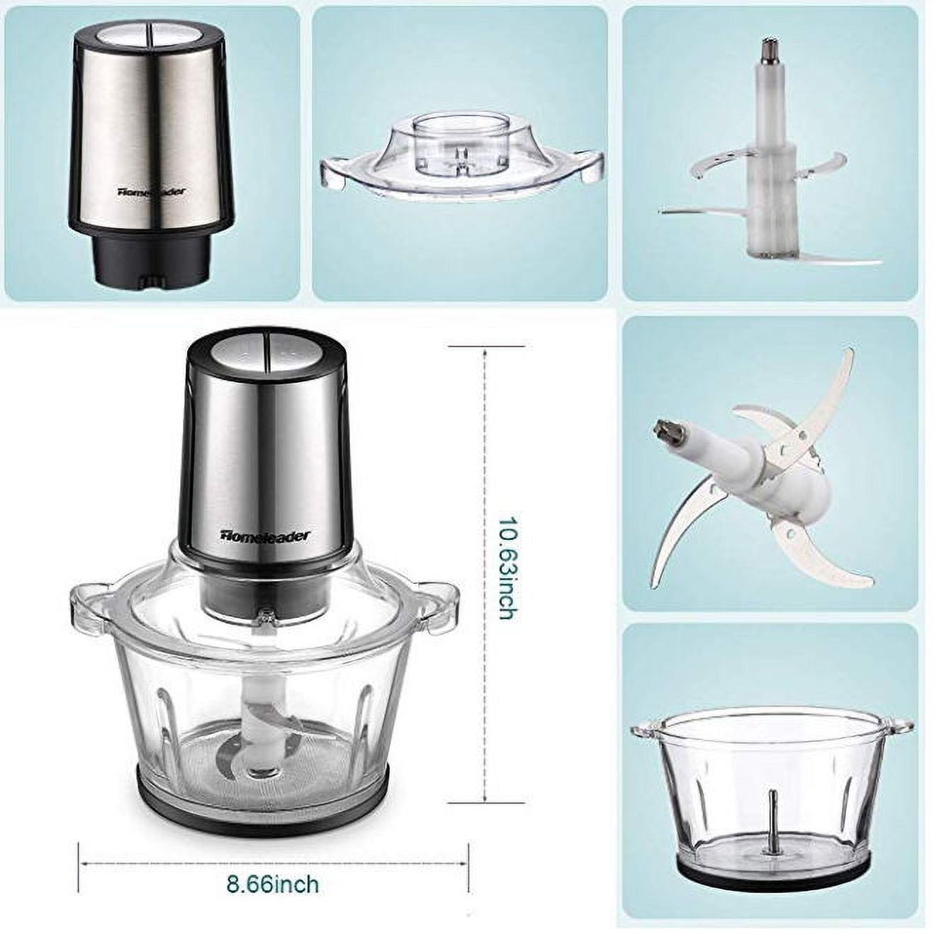 2-Bowl (8 Cup + 8 Cup) Electric Food Processor - 400W Small Food Chopp –  Kitchen in the box