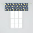 thumbnail image 2 of Ambesonne Moon Window Valance, Smiling Moons Sleep Time, 54" X 18", Pale Orange Night Blue, 2 of 3