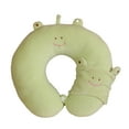 thumbnail image 3 of Travel Pillow, Creative Simple Cartoon Animal Neck Pillow for Adults and Kids Travel Neck Pillow for Sleeping, Traveling and Camping with Eye Mask,Frog Green, 3 of 8