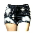 thumbnail image 4 of TORRID 0418 WOMENS PLUS SIZE BLACK & WHITE HI-RISE SKINNY TIE-DYE Denim Jeans SHORTS, 4 of 7