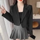 thumbnail image 5 of Blazers recortados para mujer 2024, nueva moda coreana, chaqueta de traje de manga larga con botones, elegante blazer de oficina que combina con todo para mujer, 5 of 6