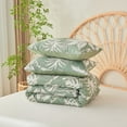 thumbnail image 6 of Gogreen Twin Duvet Cover Floral, Soft & Breathable Microfiber 3 Pieces Twin Bedding Sets, Pattern Twin Comfy Duvet Cover, with Zipper Closure (Green Leaf, Twin), 6 of 8