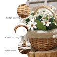 thumbnail image 4 of Basket Flower Wicker Girl Baskets Woven Handle Rustic Small Wedding Burlap Weddings Rattan Weaving Handmade Linen, 4 of 7