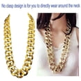 thumbnail image 4 of Men's Chunky Necklace,rapper Fake Chain 90s Fake Necklace, 4 of 5