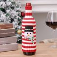 thumbnail image 1 of MAIMAI Decoraciones navideñas Lana Acrílico Punto Rayas Cubierta de Botella de Vino Alce Muñeco de Nieve Cubierta de Botella de champán de Vino Tinto, 1 of 4
