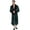 Green Black, variant on Shawl Plush Robe for Men - Long Soft Fleece Bathrobe, Navy Burgundy S/M
