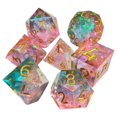 thumbnail image 2 of Paquete de 7 dados digitales acrílicos para juegos de de juegos , suministros para fiestas yotijar Dados poliédricos, 2 of 7