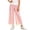 Pink, variant on Umfun Girls Pants Girls Gingham Wide Leg Pants Lace Trim Elastic Waist Casual Cropped Trousers for School and Daily Wear