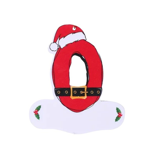 pstuiky 26 adornos navideños con forma de letras, de madera roja, para el árbol de Navidad. Adornos colgantes con letras del alfabeto para decorar el árbol de Navidad.