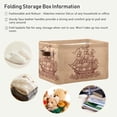 thumbnail image 6 of GZHJMY Ancient Sail Ship on Brown Old Paper Print Foldable Storage Bin Bedroom/Office Rectangular Canvas Basket 14.2"x10.2", 1 PCS Cube Organizer Boxes with Handles for Books/Clothes/Toys, 6 of 7