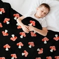 thumbnail image 2 of Mushroom Blanket, Birthday Gifts for Women Kids, Red Mushroom Christmas Decorations, Soft Flannel Fleece Throw Blanket for Sofa Couch Bed, Cottagecore Room Decor 60''''x50'''', 2 of 5